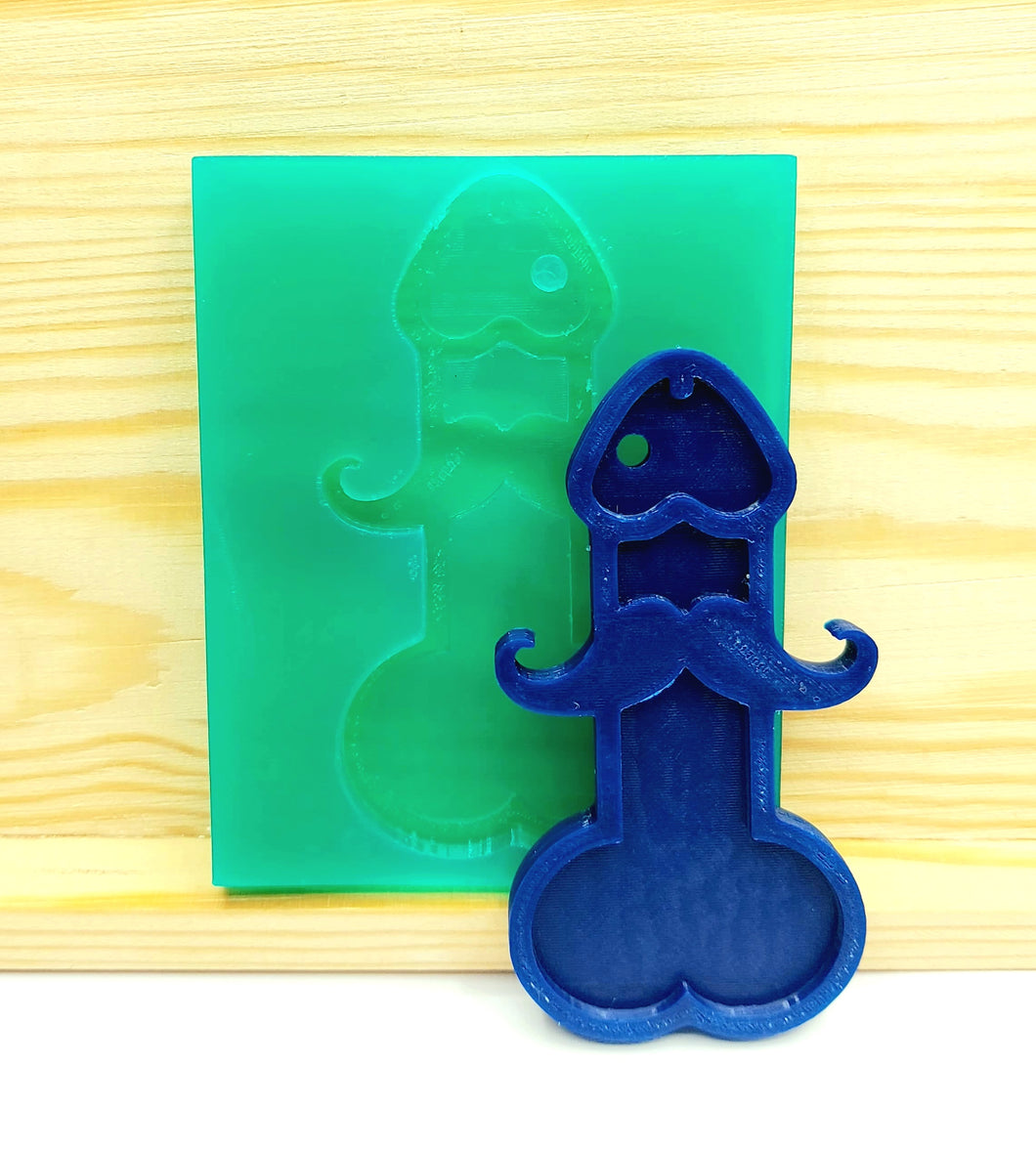 Mustache Peen Keychain Mold