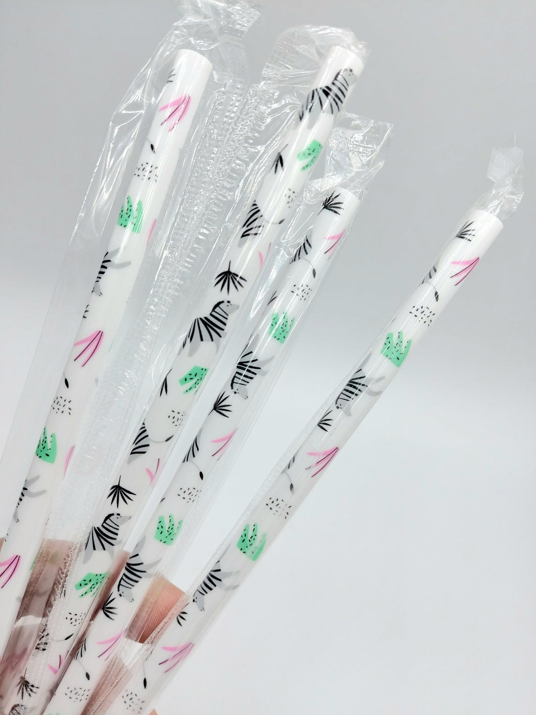 Zebra and Palm Reusable Straw